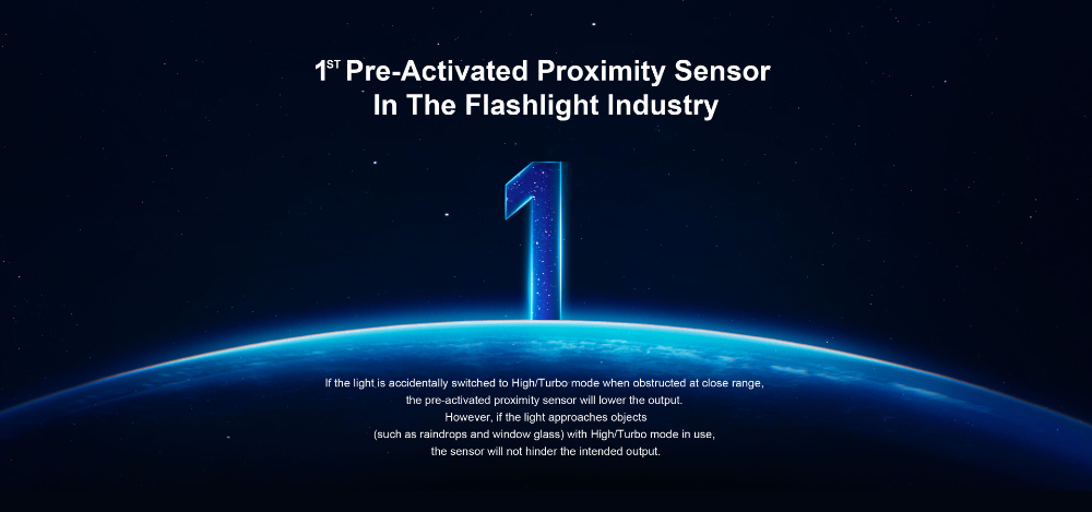 1ST pre-activated proximity sensor in the flashlight industry