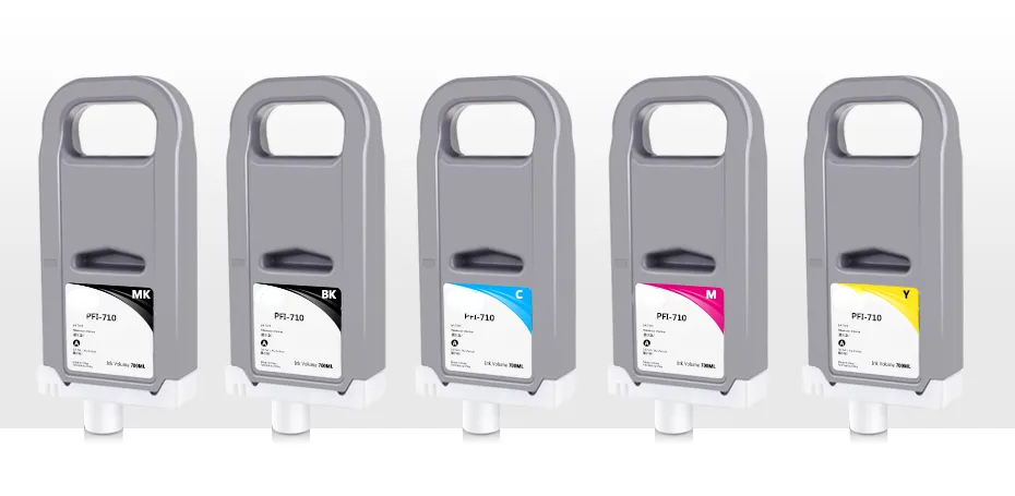 PFI710 5PC 700ML Compatible Ink For Canon imagePROGRAF TX-2000 TX