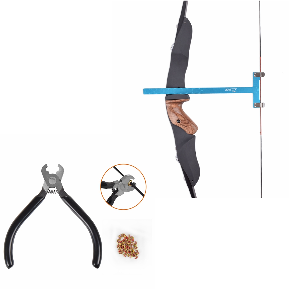 Archery Nock Pliers Set + 4 String Nocking Points + Bow T Square Blue eBay