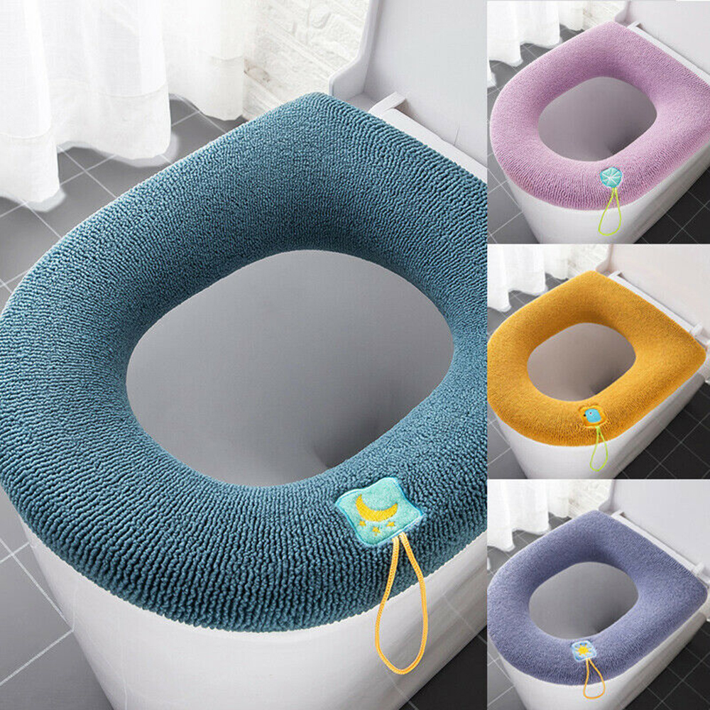 WC-Sitz Bezug Waschbar – Weiche Wärmematte, Sitzpolster Mit D-Form, Abnehmbarer Bezug WC Sitzbezug