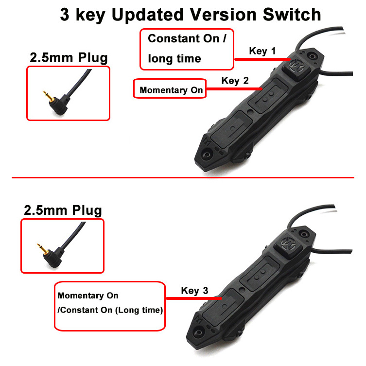 Tactical PEQ15 DBal-A2 WMX200 Pressure Switch 2 plug Double