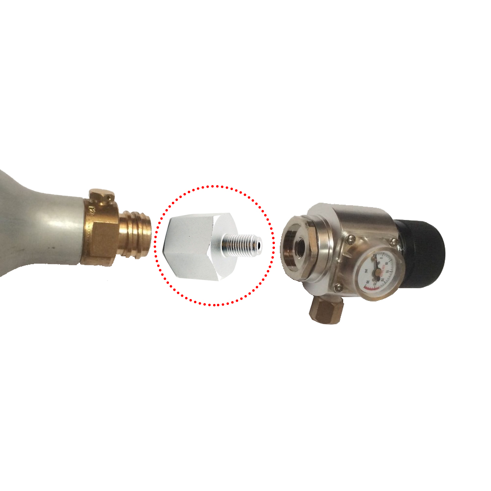 Sodastream Co2 Adapter to 3/8UNF-24 for Mini Regulator Homebrew Beer