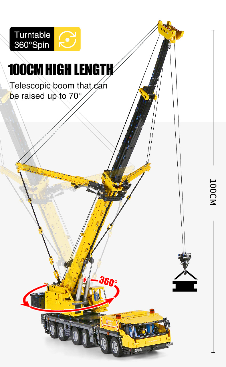 Mould King Crane Kran Technik Auto Spielzeug Kinder Klemmbausteine