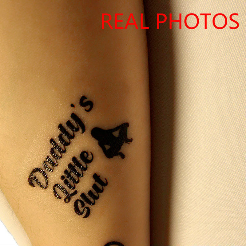 BDSM 3 or 5xDaddy's Little Slut Temporary Tattoos Sex Game SM