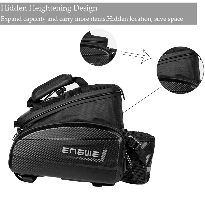 ENGWE Waterproof Bike Rack Bag Leather Bicycle Seat Pannier Bag ...