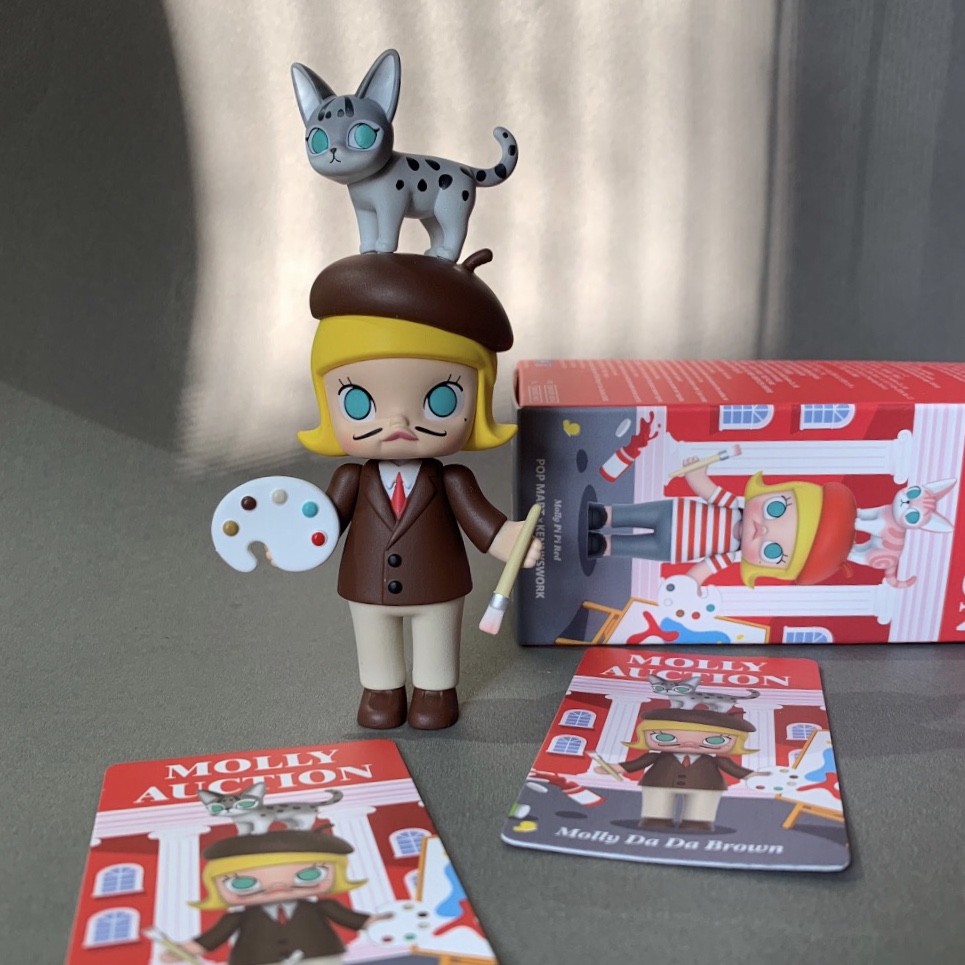 POP MART x KENNYSWORK Molly Auction Molly Dada Brown Mini Figure