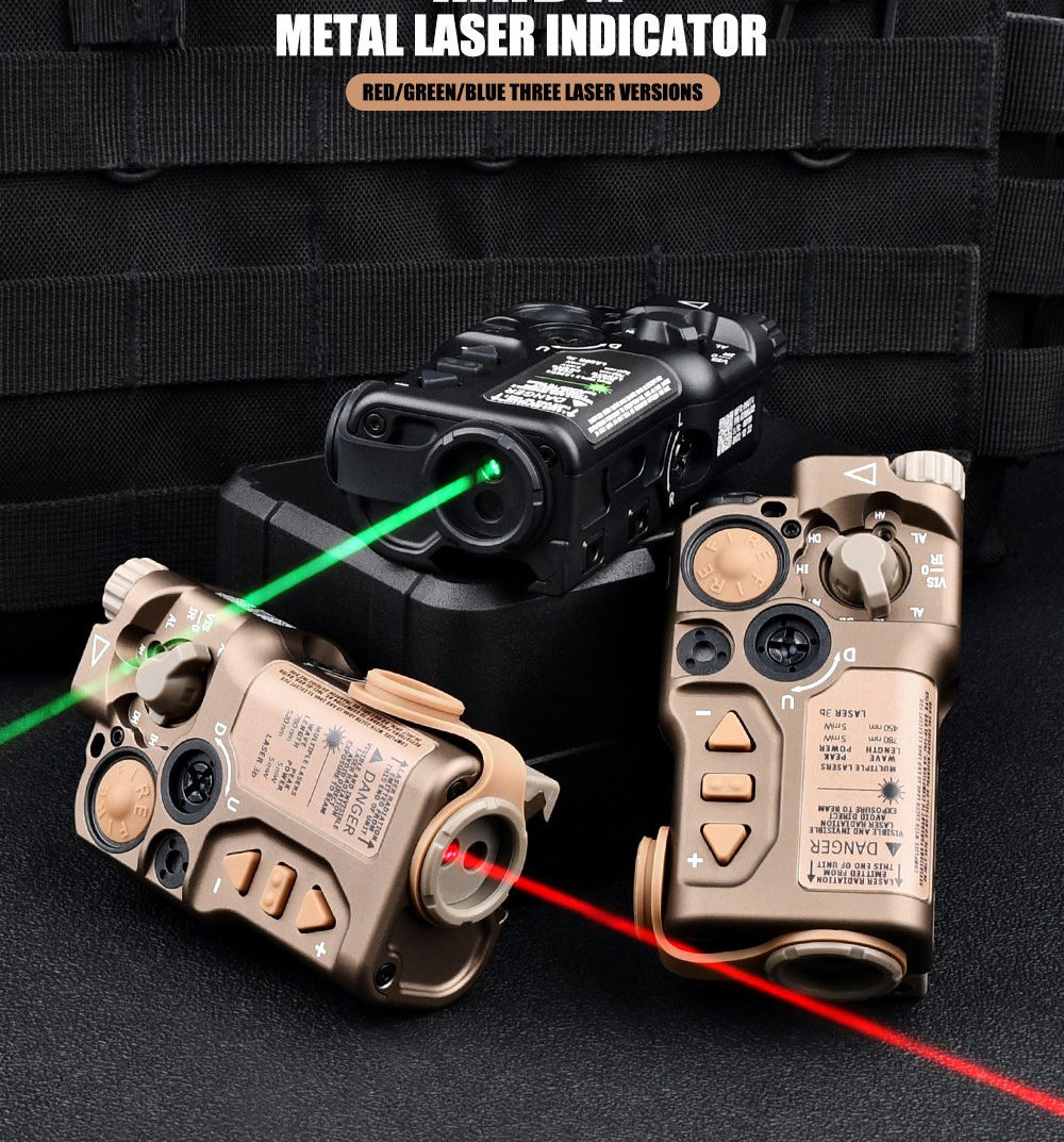 Tactical Metal PEQ Laser Device Red Green Blue IR Dot Laser