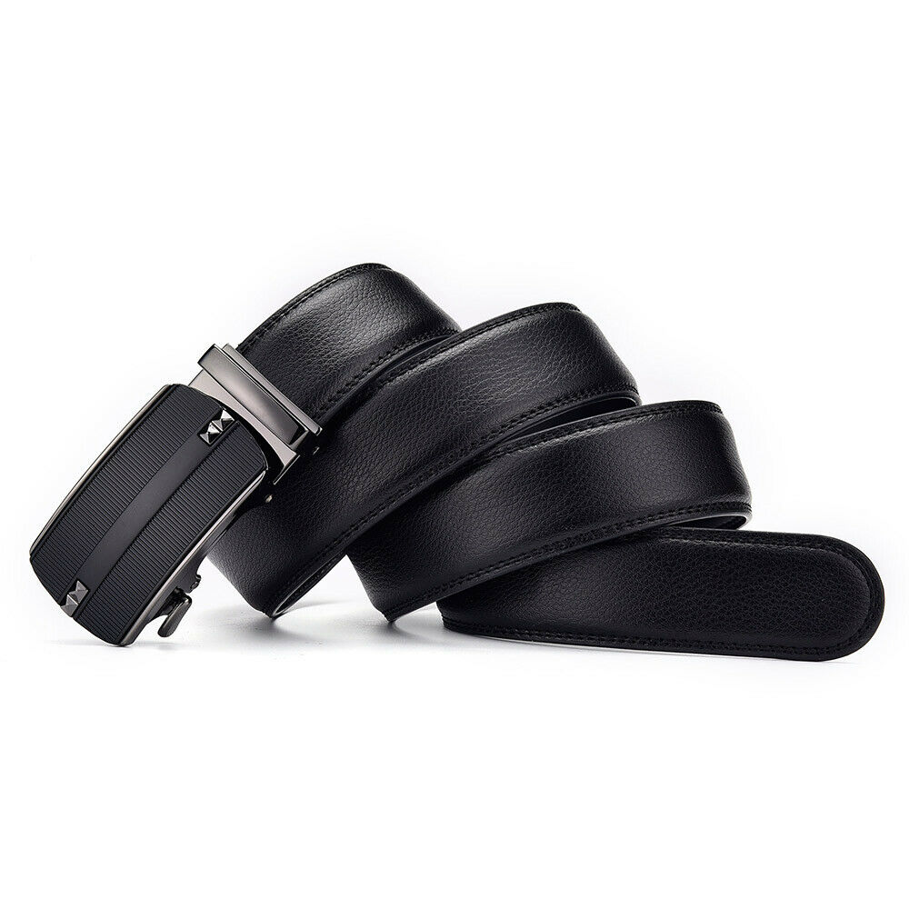 Ouxei Cinturón De Cuero Genuino De Lujo Para Hombre Con Hebilla