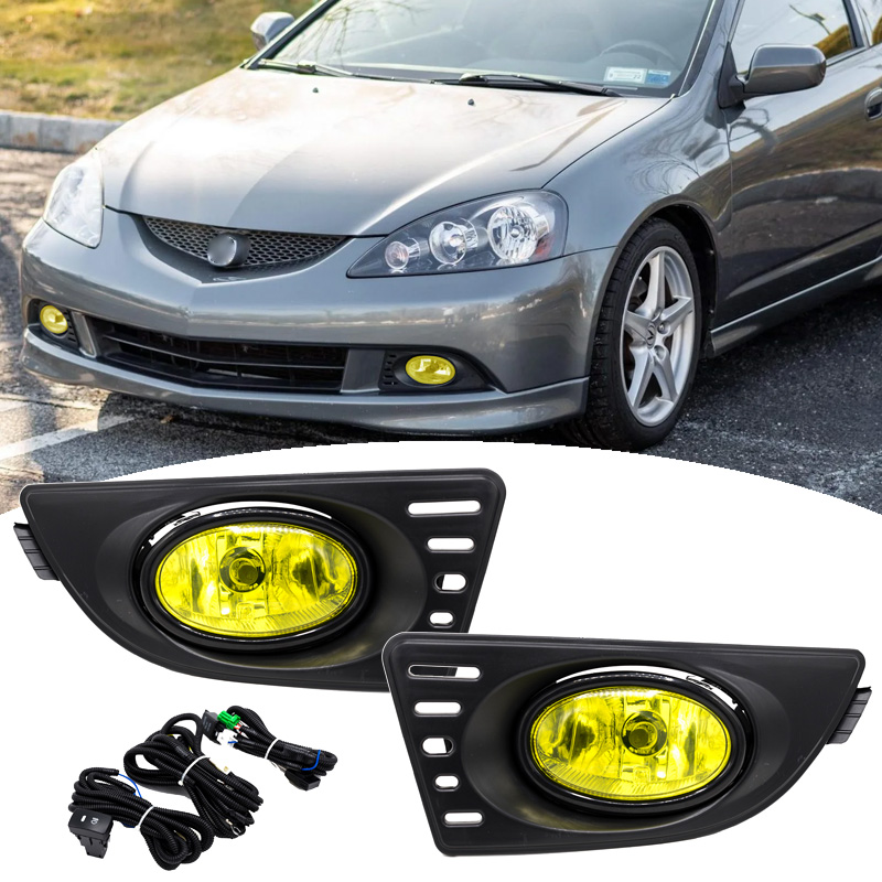 18【新品未使用】/アキュラRSXライト/300759248746 For 2005 2006 2007 Acura RSX Yellow Lens Pair Bumper Fog Light