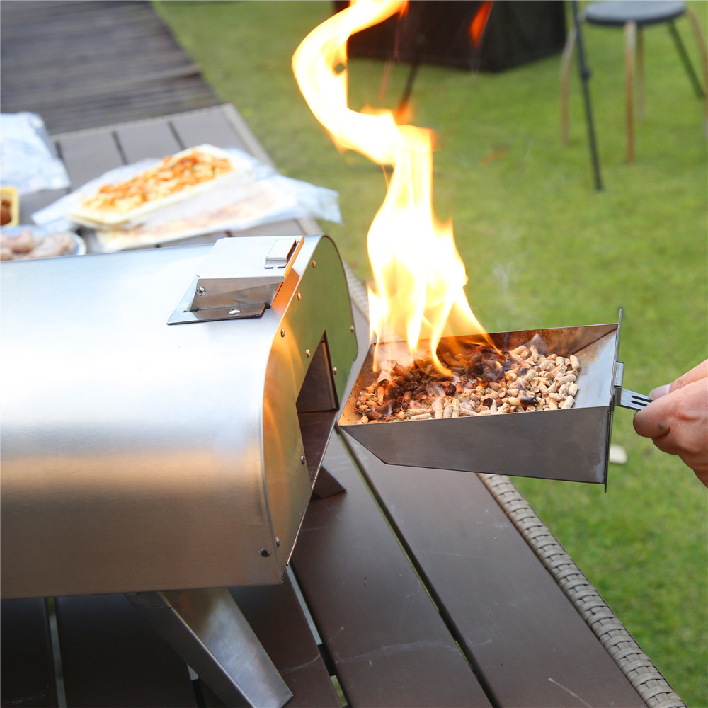 Big Horn Outdoors Pellet Grill Wood BBQ Smoker Portable Pizza Oven Food
