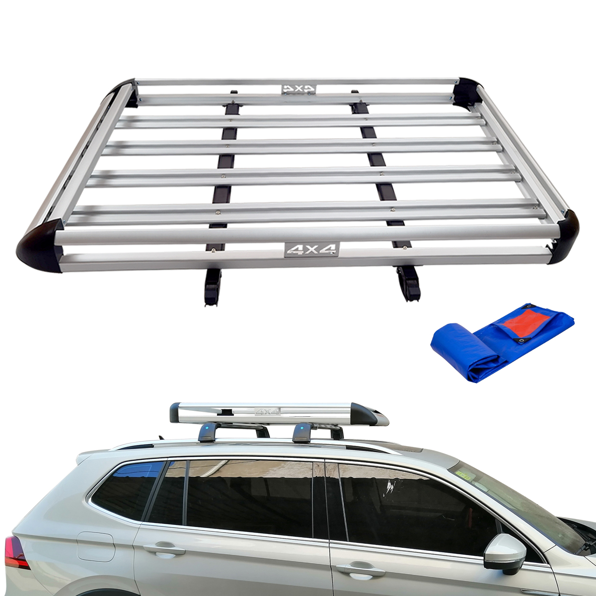64" Lightweight Aluminum Universal Roof Rack Cargo Carrier Luggage