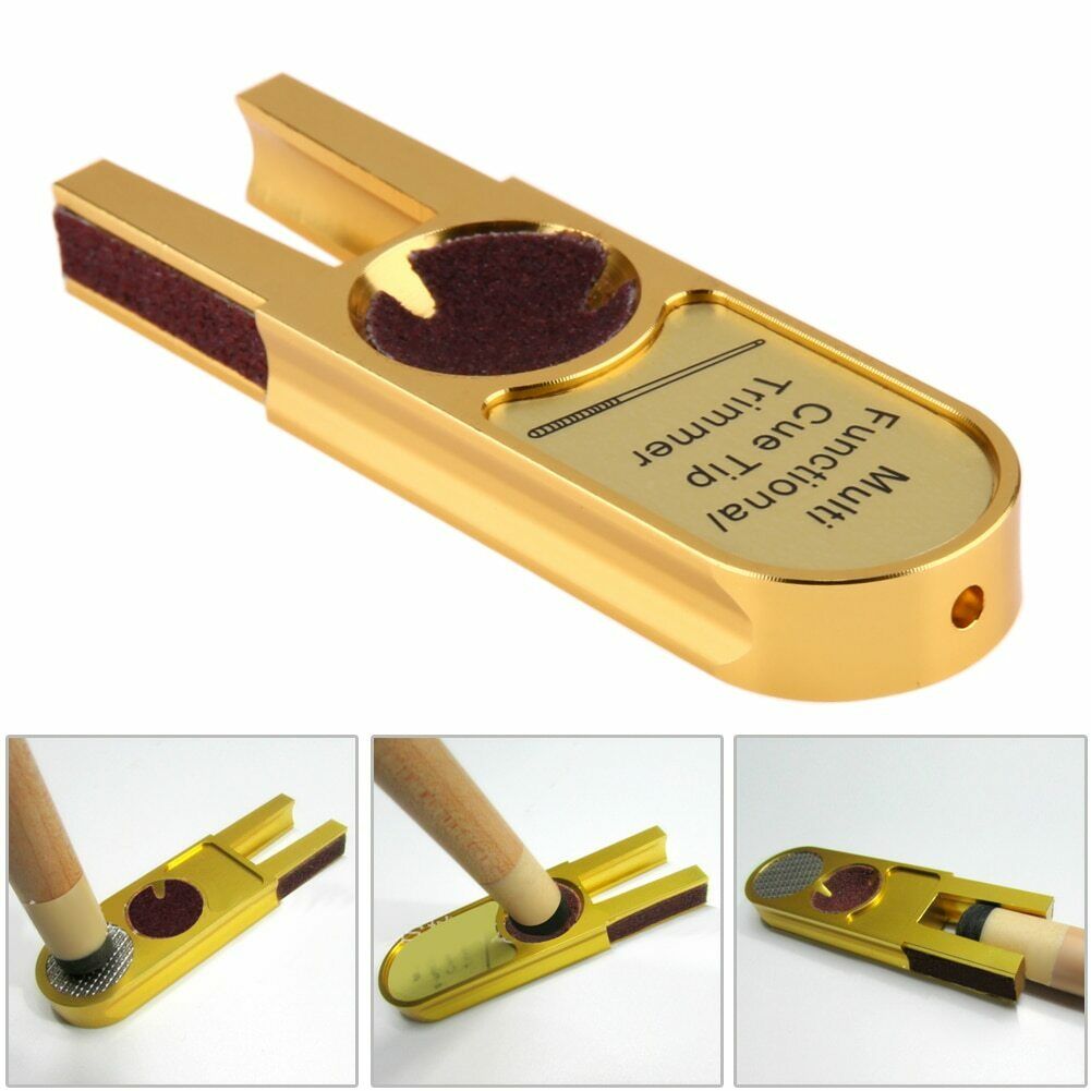 Snooker / Pool Cue Tip Repair Kit & Rubber Tip Clamp 5 Elk