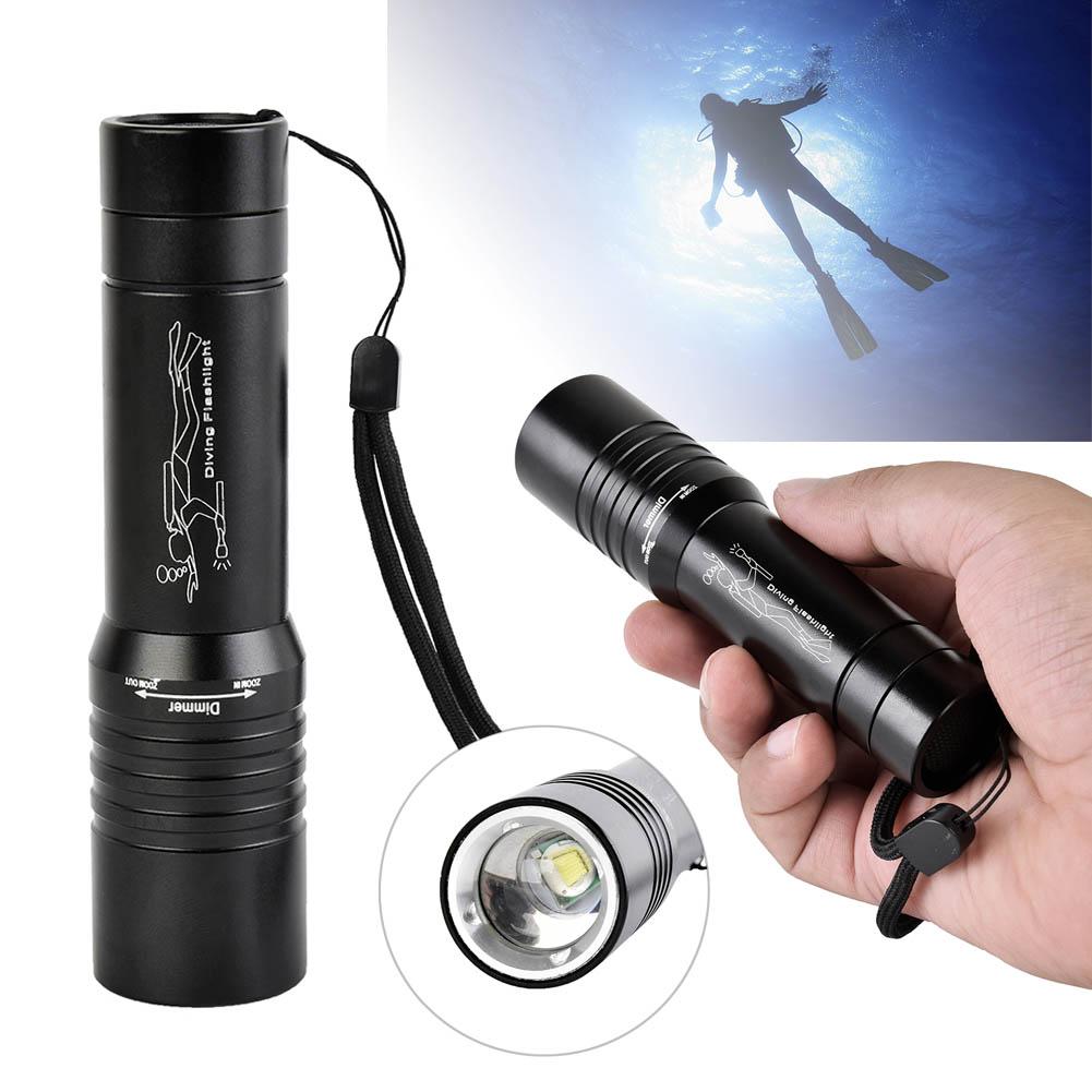 Diving Light 60000 Lumens LED Dive Flashlight Lamp Torch 12M Underwater ...