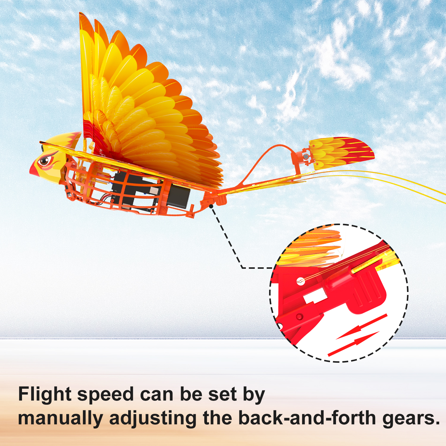 flying bird drone for cats