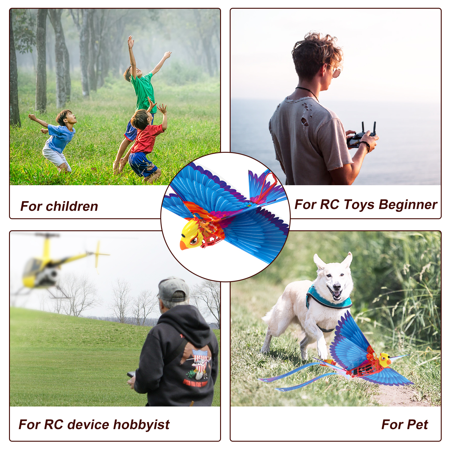 rc bird drone cat toy