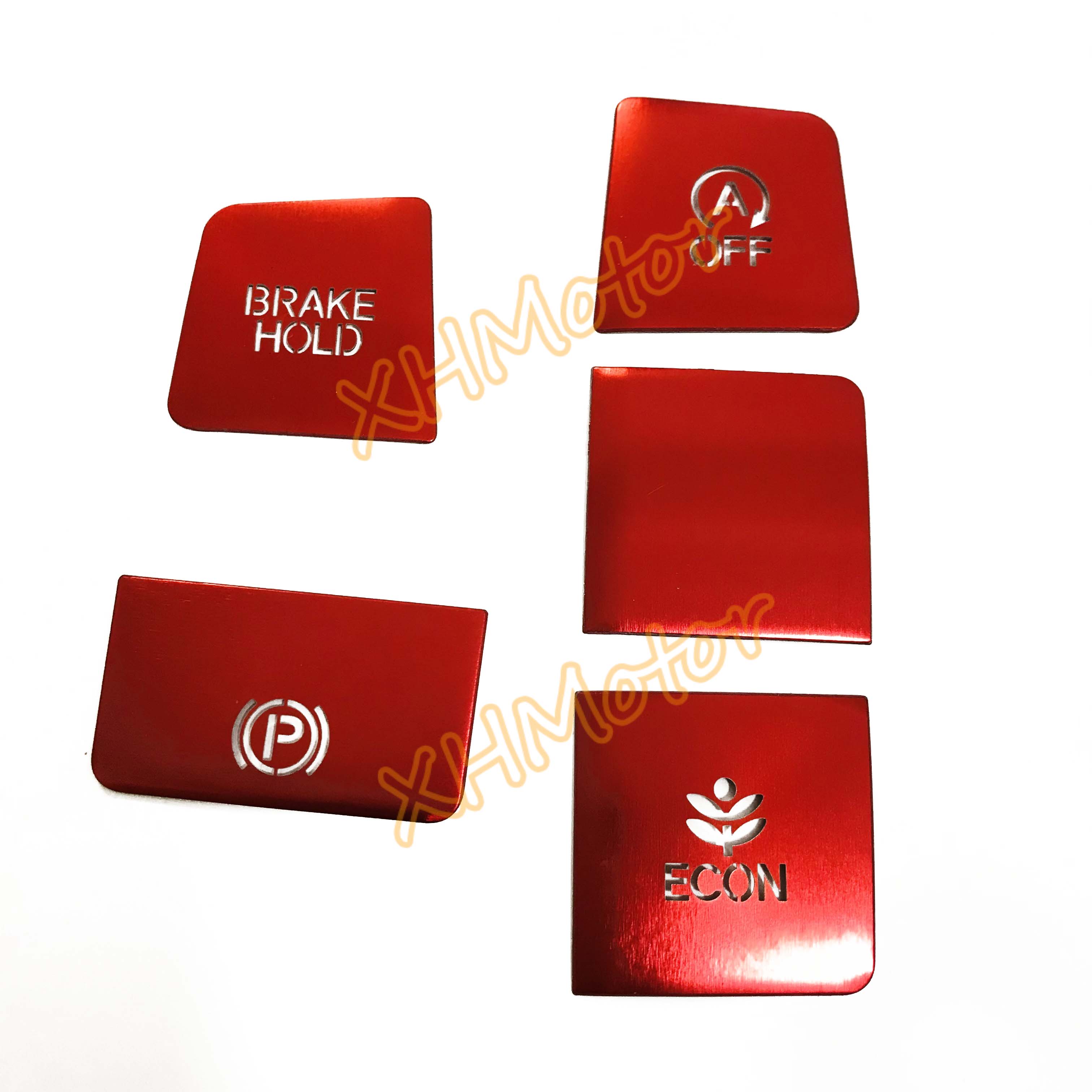 thumbnail image 2 of Red Aluminum Gear Accessories Trim Kit For Honda Civic 2016-2021 – 5-Piece Set 2 of 2