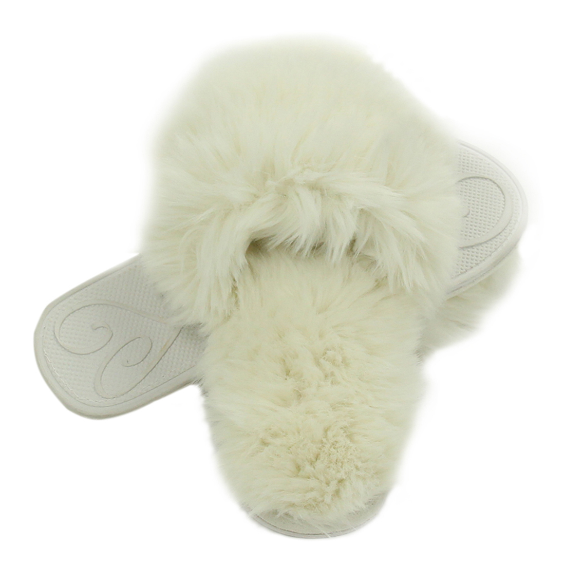 fuzzy flip flop house shoes