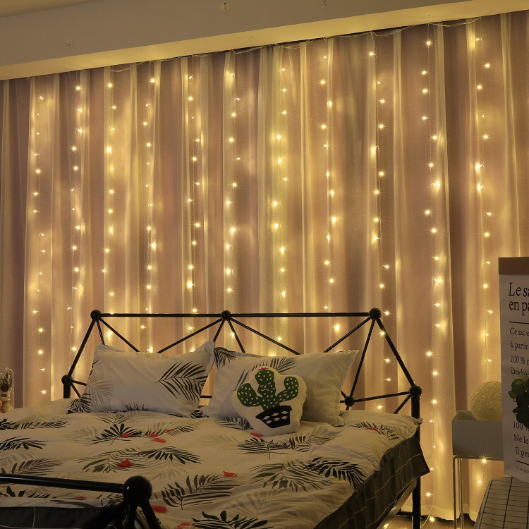 Fairy lights and birds wall decor  Fairy lights on wall, Fairy lights  bedroom wall, Wall decor lights