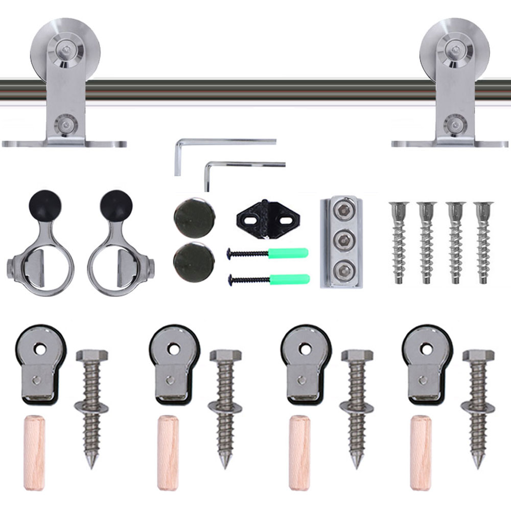 514FT Sliding Barn Door Hardware Closet Track Kit for Single/Double